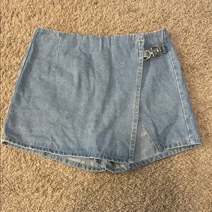 Cider Light Blue Denim Skirt